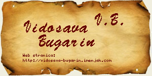 Vidosava Bugarin vizit kartica